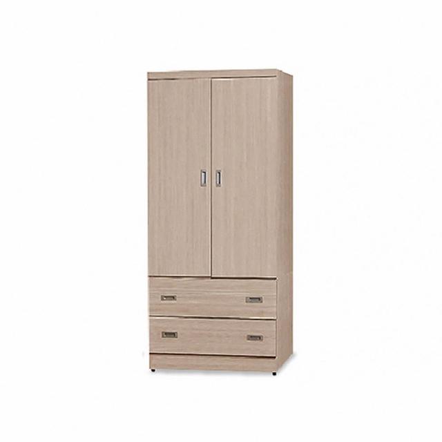 【ASSARI】2.7尺歐爾曼雙門二抽衣櫃-寬80x深60x高180cm