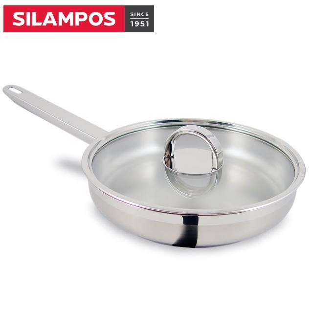 【葡萄牙SILAMPOS】海洋單把平底鍋24公分(附蓋)