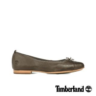 【Timberland】女款橄欖綠皮革芭蕾舞鞋