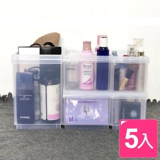 【真心良品】諾可隔板多用途整理盒小資組_附輪(5入)