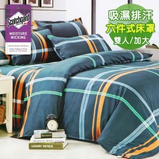【Seiga 飾家】使用技術藥劑吸濕排汗(真愛永恆  加大六件式床罩組台灣製造)