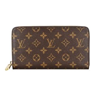 【Louis Vuitton 路易威登】M62581 經典ZIPPY ORGANIZER花紋標誌 MONOGRAM帆布拉鍊長夾(咖啡)