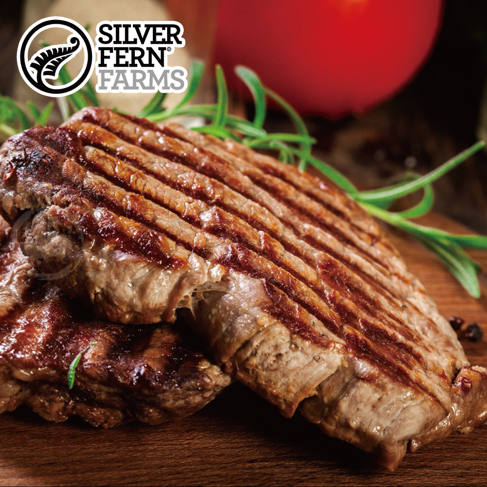 【胜崎生鲜】纽西兰银厥巨无霸沙朗牛排~比脸大8片组(450公克±10%