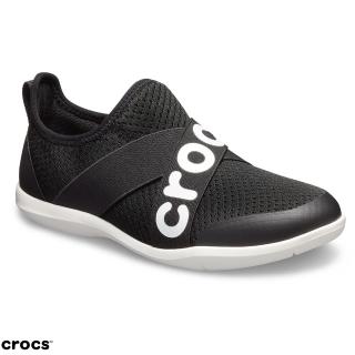 【Crocs】女鞋 女士激浪束帶鞋LOGO款(205416-001)