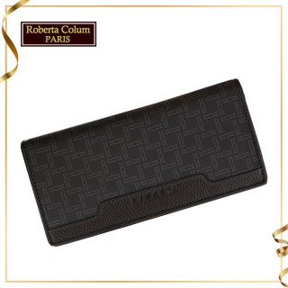 【Roberta Colum】諾貝達 男用皮夾 長夾 專櫃皮夾 進口牛皮配乳膠短夾(28908-黑色)