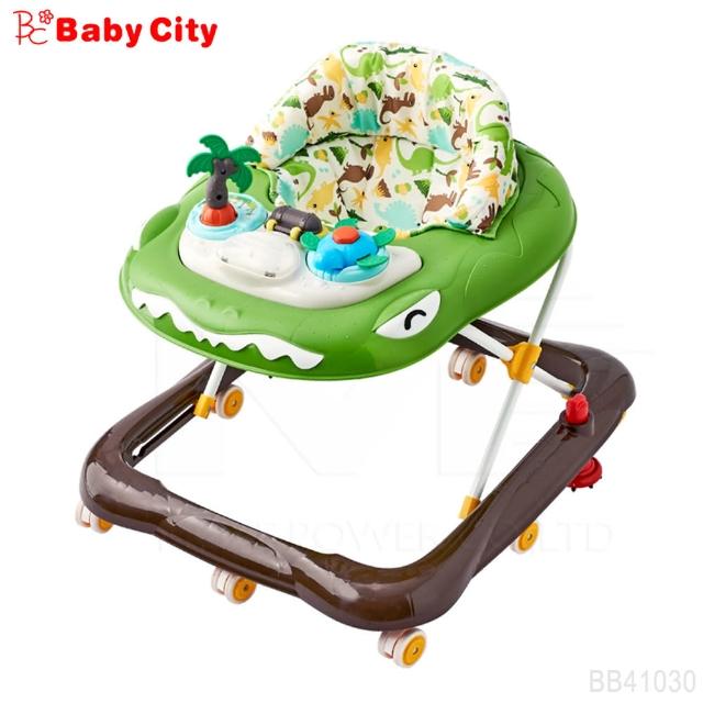 【Baby City 娃娃城】鱷魚學步車(幼兒童音樂手推車玩具餐盤學走路助步車防學行多功能螃蟹車學步車螃蟹椅)