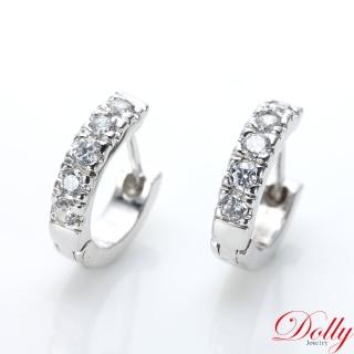 【DOLLY】天然鑽石 0.40克拉 14K金鑽石耳環