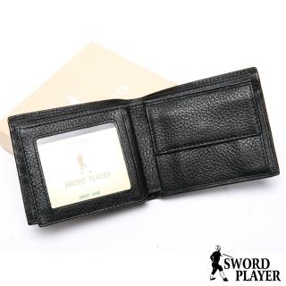 【SWORD PLAYER】莎普爾商務菁英專屬真牛皮4卡2照零錢袋短夾