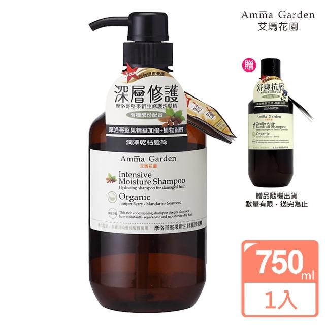 【Amma garden 艾瑪花園】摩洛哥堅果新生修護洗髮精750ml(送300ml洗髮精或沐浴精)