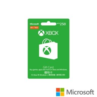 【Microsoft 微軟】GC-Xbox 禮物卡 $250 數位下載版(購買後無法退換貨)