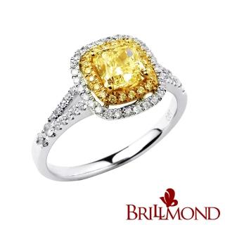 【BRILLMOND JEWELRY】臻藏極致1克拉黃彩鑽戒(FANCY YELLOW)