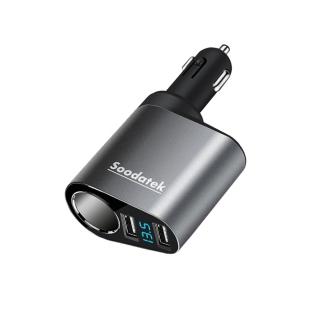 【Soodatek】點菸器+雙孔USB2.4A車充SC1U2-AL531SI