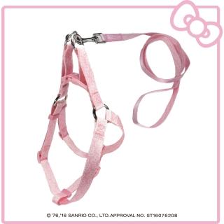 【HELLO KITTY】寵物胸背+牽繩 L號(蝴蝶結款 藍/灰/粉)