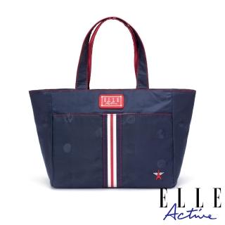 【ELLE active】70周年復刻系列-托特包/購物袋/手提袋-小-藍色