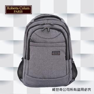 【Roberta Colum】諾貝達 百貨專櫃 男仕多功能防潑水側背包(PX504-2 灰色)