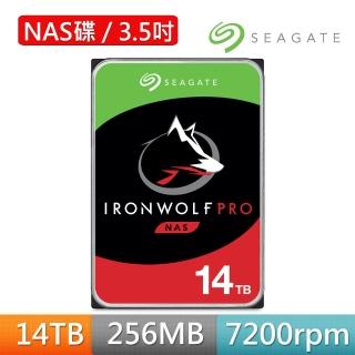 【SEAGATE 希捷】IronWolf Pro 14TB 3.5吋 7200轉 NAS硬碟 含3年資料救援(ST14000NE0008)