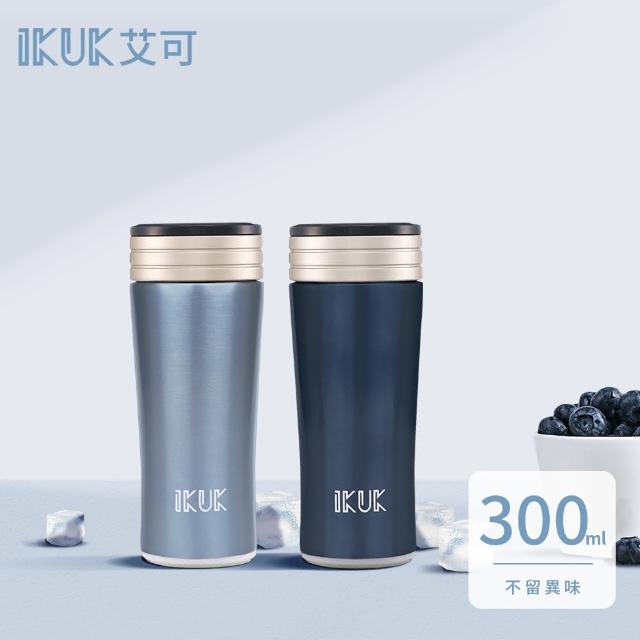 【IKUK艾可】真空雙層內陶瓷保溫杯-300ml(專利技術硬白瓷一體成型陶瓷內膽)