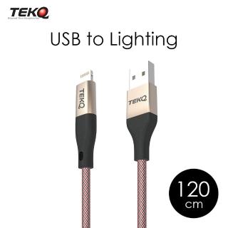 【TEKQ】uCable iPhone lightning USB 2.4A蘋果高速手機充電線 傳輸線(120cm)