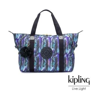 【KIPLING】渲染潑墨金點印花手提側背包-ART M