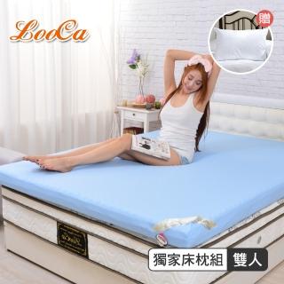 【送壓縮枕x2】LooCa吸濕排汗12cm記憶床墊(雙人5尺-獨家特談)