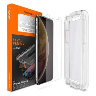 【Spigen】iPhone XS Max Glas.tR EZ Fit 防爆玻璃保護貼-含快貼板(SGP)