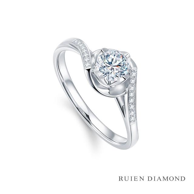 【RUIEN DIAMOND】GIA50分 D VVS1 3EX(18K白金 鑽石婚戒 絲纏)