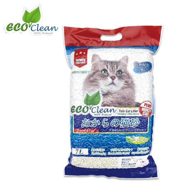 【ECO 艾可】豆腐貓砂7L/2.8kg-6入組-原味/綠茶/玉米/活性炭(環保貓砂)