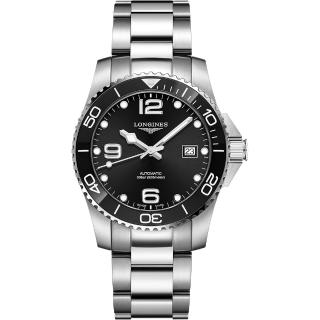 【LONGINES 浪琴】深海征服者浪鬼陶瓷潛水機械錶-41mm(L37814566)
