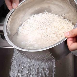 【PUSH!】廚房用品加厚304不鏽鋼瀝水籃水果籃淘米盆圓形洗米籃(大號D141-1)