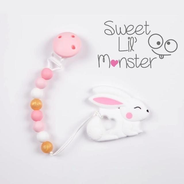 【Sweet Lil Monster】馬卡龍咬咬珠固齒器_奶嘴鍊(100%食用級矽膠)