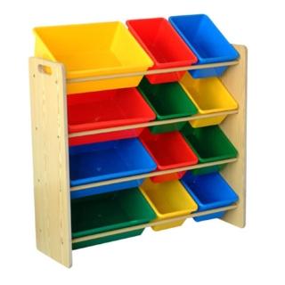 【寶貝家嚴選】四層木質收納架4大桶8中桶(台灣生產)