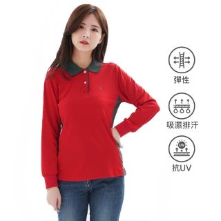 【遊遍天下】台灣製女款顯瘦抗UV吸濕排汗機能POLO長衫L137(M-5L)
