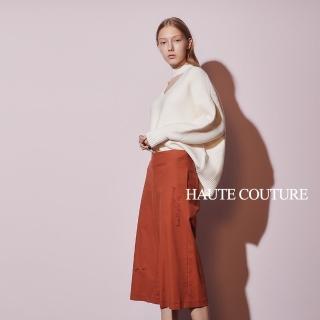 【ICHE 衣哲】Haute Couture 高定系 時尚俐落挺版刺繡造型直筒寬褲-太妃糖色