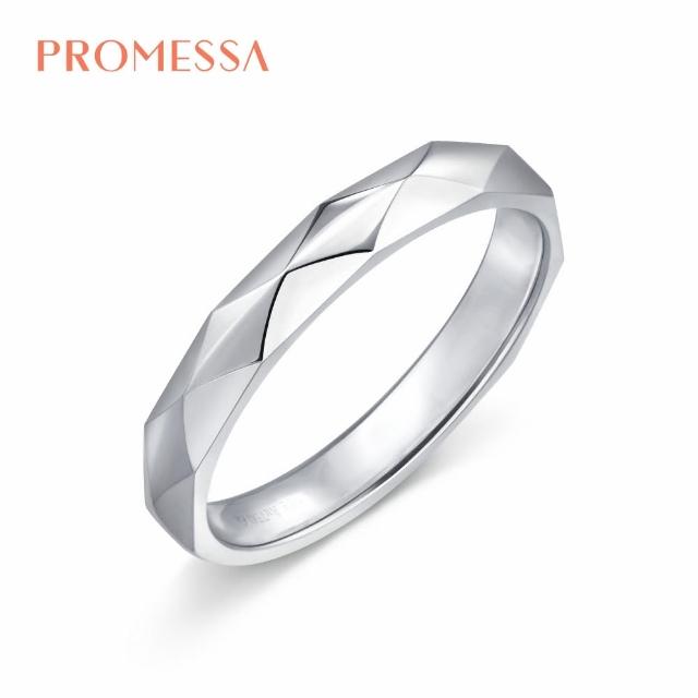 點睛品【點睛品】Promessa 幾何簡約 18K金結婚戒指(男戒)