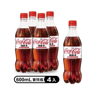 【可口可樂】纖維+寶特瓶600ml-4入(滿足一日所需45%膳食纖維)
