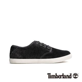 【Timberland】女款黑色正絨面皮革休閒鞋(A1WX5001)