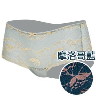 【Swear 思薇爾】唯美女神系列M-XL蕾絲中低腰平口內褲(摩洛哥藍)