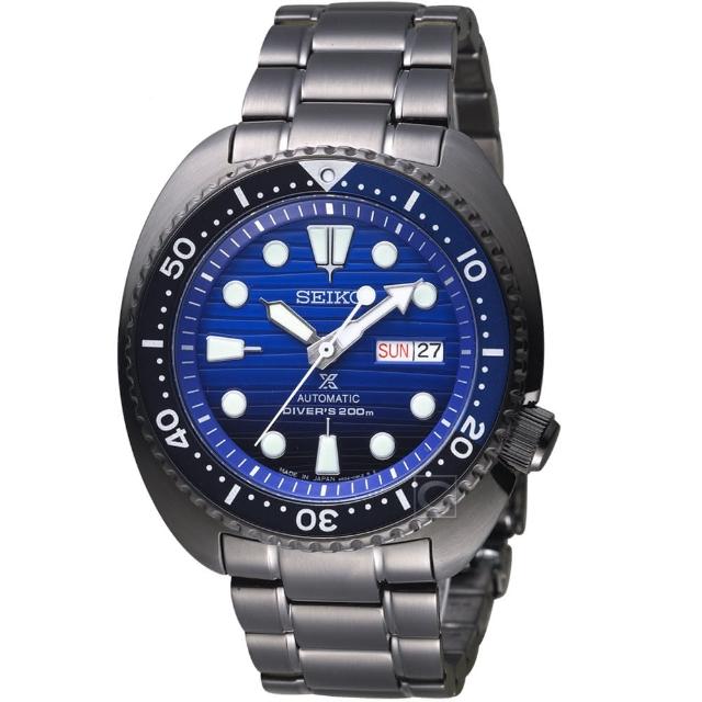 【SEIKO 精工】PROSPEX DIVER SCUBA潛水機械錶(4R36-05H0SD SRPD11J1 黑鋼)