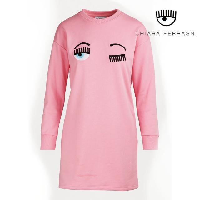 Chiara Ferragni 眨眼flirting長袖連身運動衫 粉 春夏新品 Momo購物網