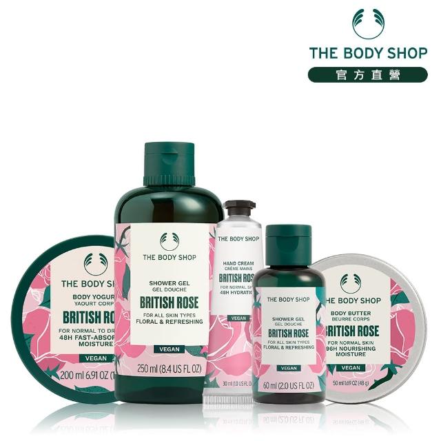 【THE BODY SHOP 美體小舖】經典玫瑰身體保養組(沐浴膠250ML + 滋養霜-50ML+ 護手霜-30ML+美肌優格200ML)