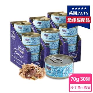 【FISH4DOGS 海洋之星】沙丁魚貽貝貓罐 70g(30罐)