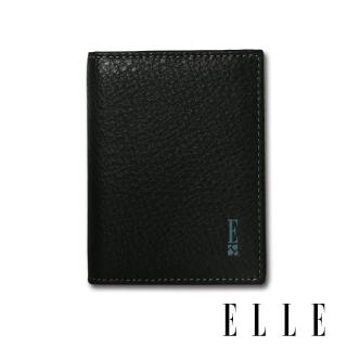 【ELLE HOMME】OUTLET款-輕巧型多層信用卡/證件夾(紳士黑 EL2070003)