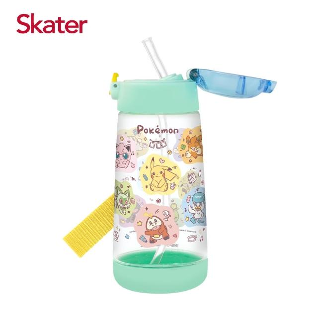 【Skater】透明吸管PET水壺(480ml)