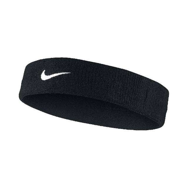 【NIKE 耐吉】頭帶 Swoosh HeadBand 男女款 髮帶 運動 吸汗 毛巾布 百搭 黑 白(NNN0701-0OS)