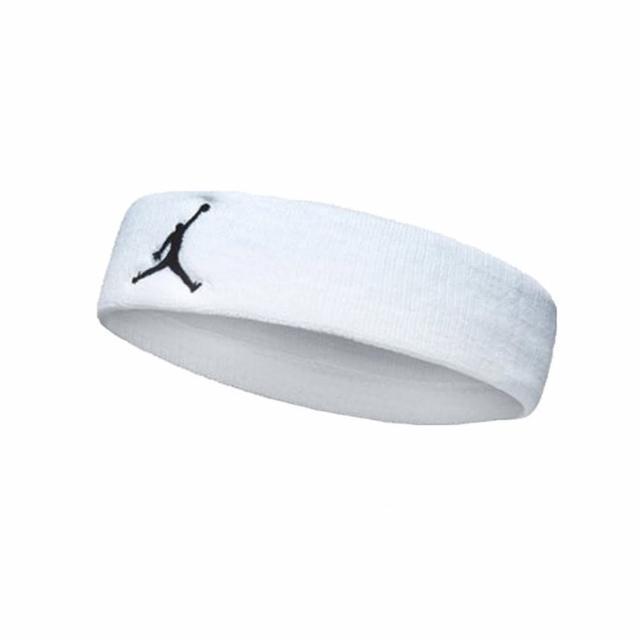 【NIKE 耐吉】頭帶 Jordan Jumpman Headband 喬丹 飛人 頭巾 髮帶 吸汗 穿搭推薦 白 黑(JKN0010-1OS)