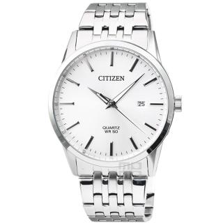 【CITIZEN 星辰】星辰簡約風格石英鋼帶錶-白面(BI5000-87A)