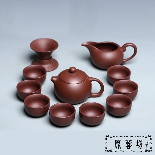 【原藝坊】紅紫砂西施壺 陶瓷功夫茶具組