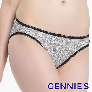 【Gennies 奇妮】環保染印花低腰內褲(迷漾黑GB68)