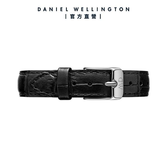 【Daniel Wellington】DW 錶帶 Petite Reading 爵士黑壓紋真皮錶帶(DW00200182)