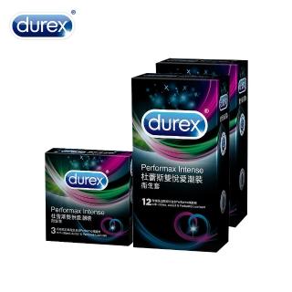 【Durex 杜蕾斯】雙悅愛潮裝保險套12入*2盒+3入